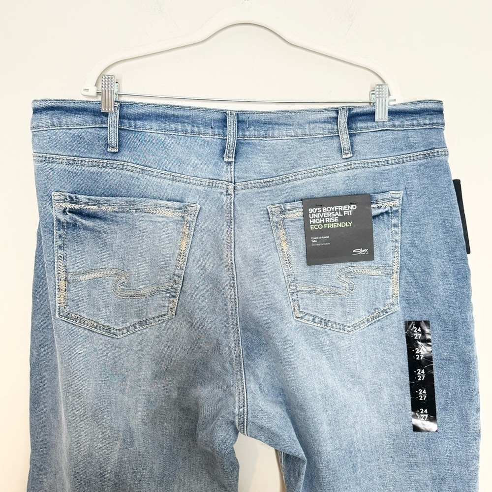 NWT SILVER Jeans 90's Universal Fit High Rise Crop Jean Size 24W - Picture 5 of 7